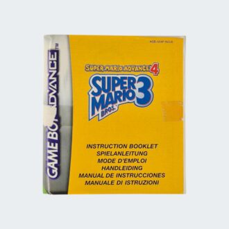 De Super Mario Advance 4: Super Mario Bros. 3 GBA handleiding