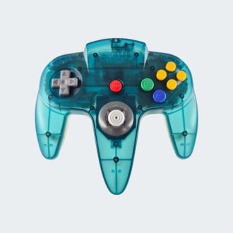 Nintendo 64 controller transparant blauw refurbished