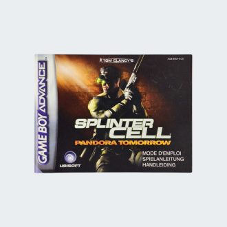 Splinter Cell: Pandora Tomorrow Game Boy Advance GBA handleiding