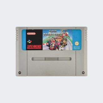 Super Mario Kart Super Nintendo lichte labelschade