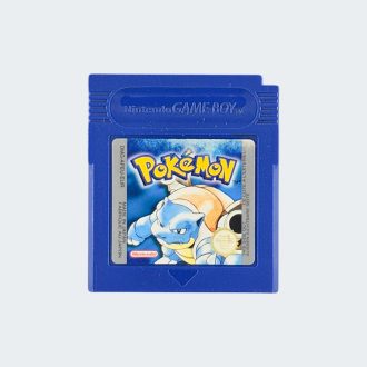 Pokémon Blue Version Game Boy label licht vervaagd