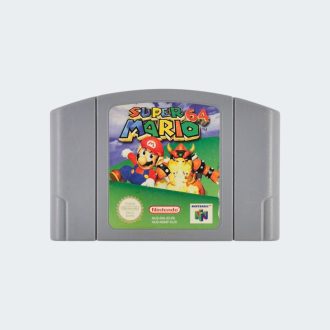 Super Mario 64 Nintendo 64 stickers op achterzijde